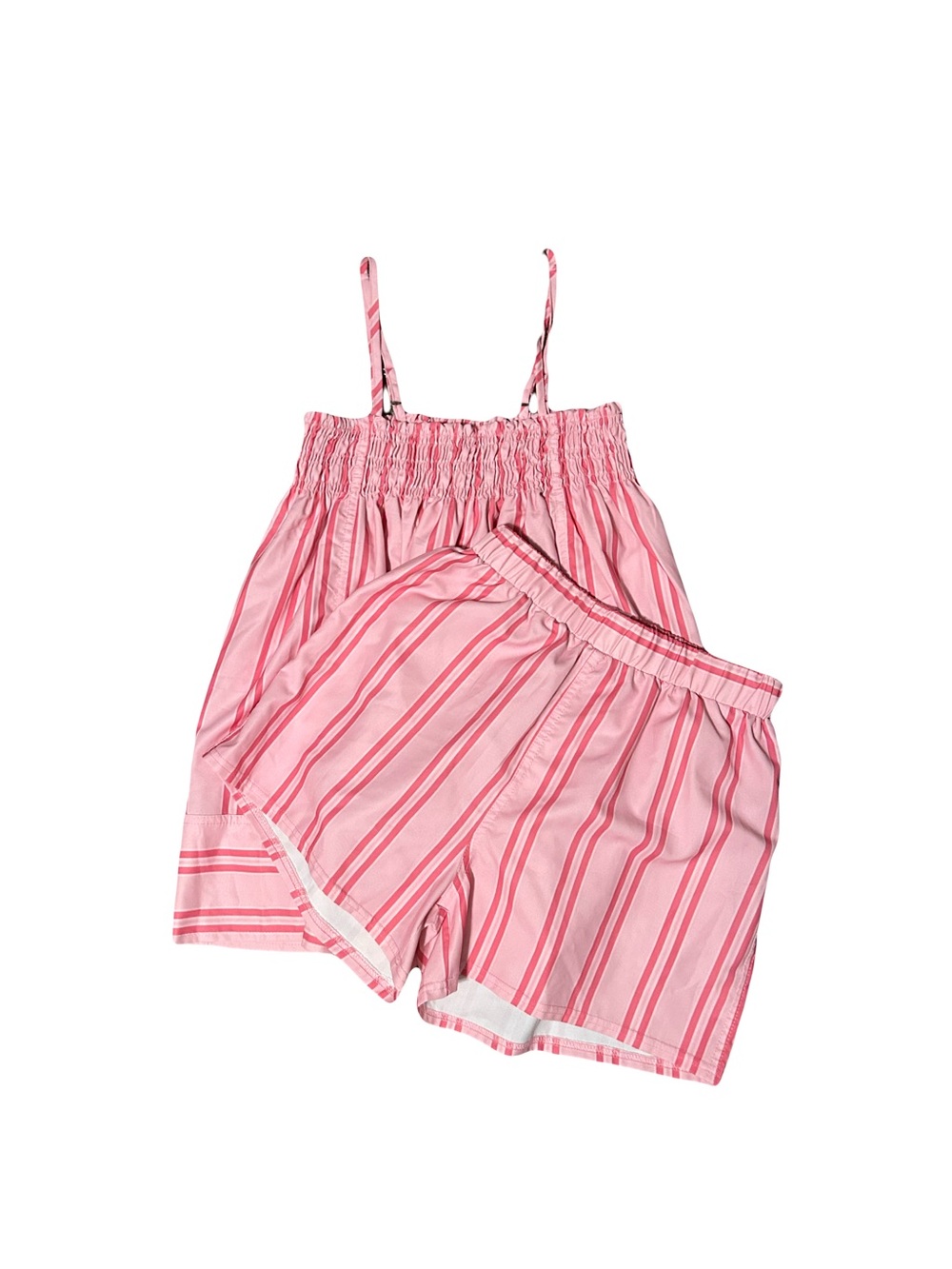 Women's Pink Striped Set - Lightweight Summer Loungewear